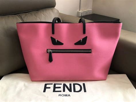 fendi monster tote pink|Fendi tote bag monster price.